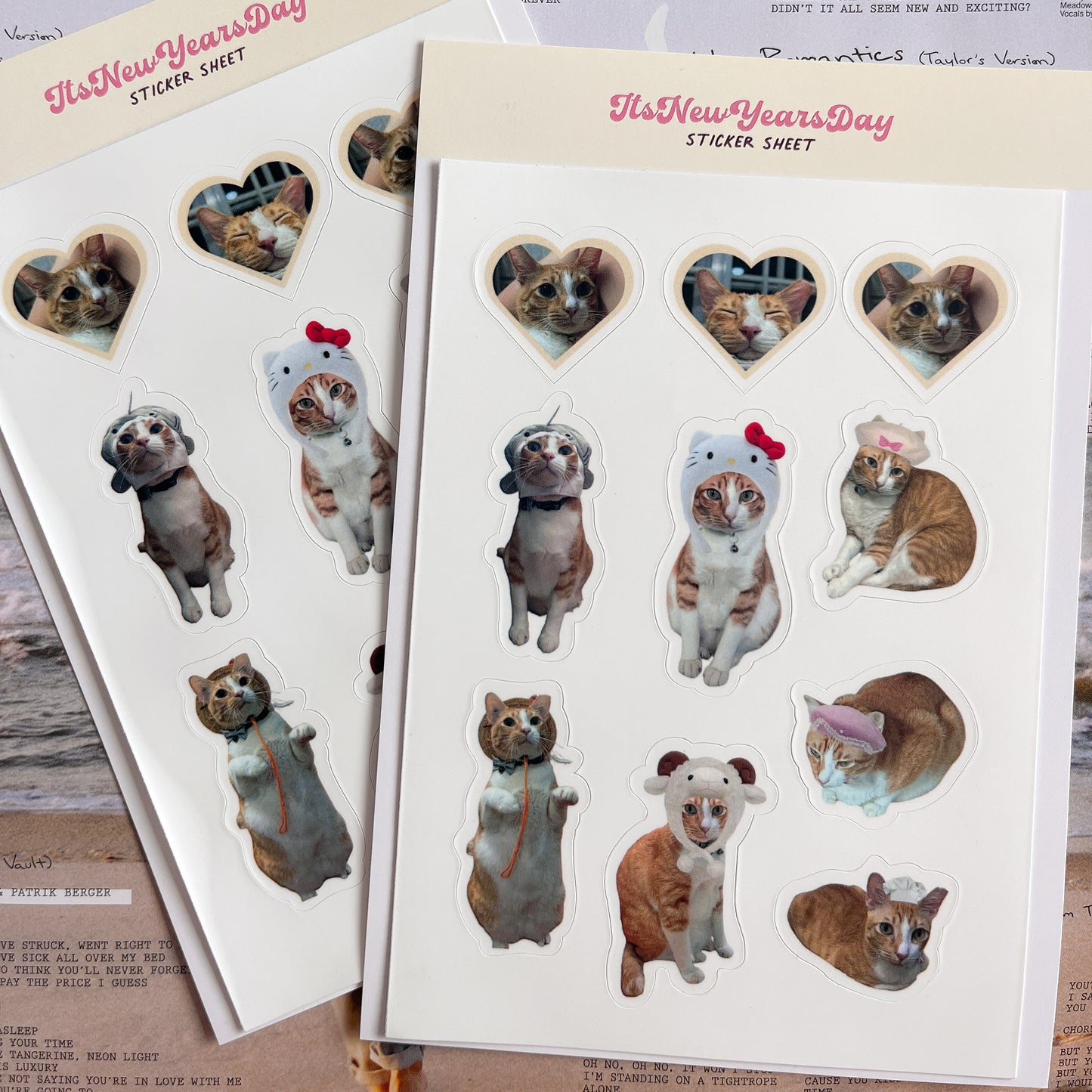 Ginger Cat Sticker Sheet
