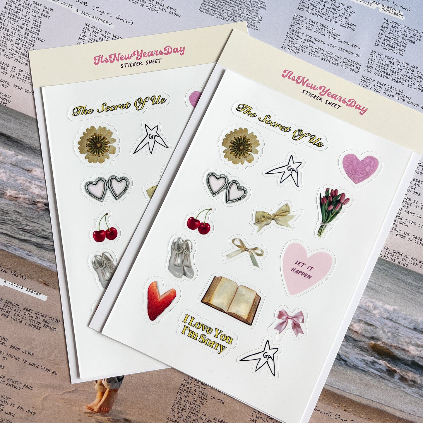 Gracie Abrams The Secret Of Us Sticker Sheet