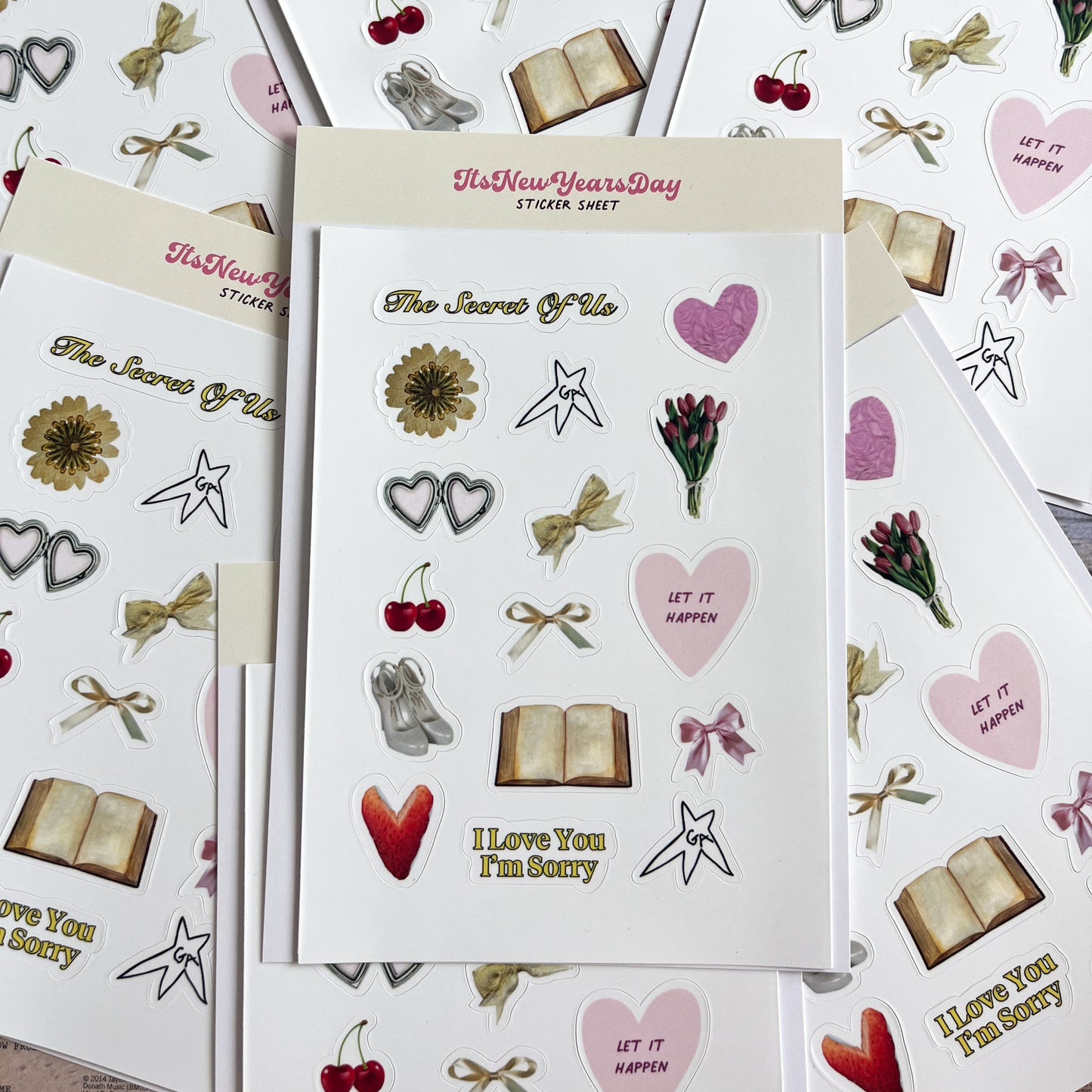 Gracie Abrams The Secret Of Us Sticker Sheet