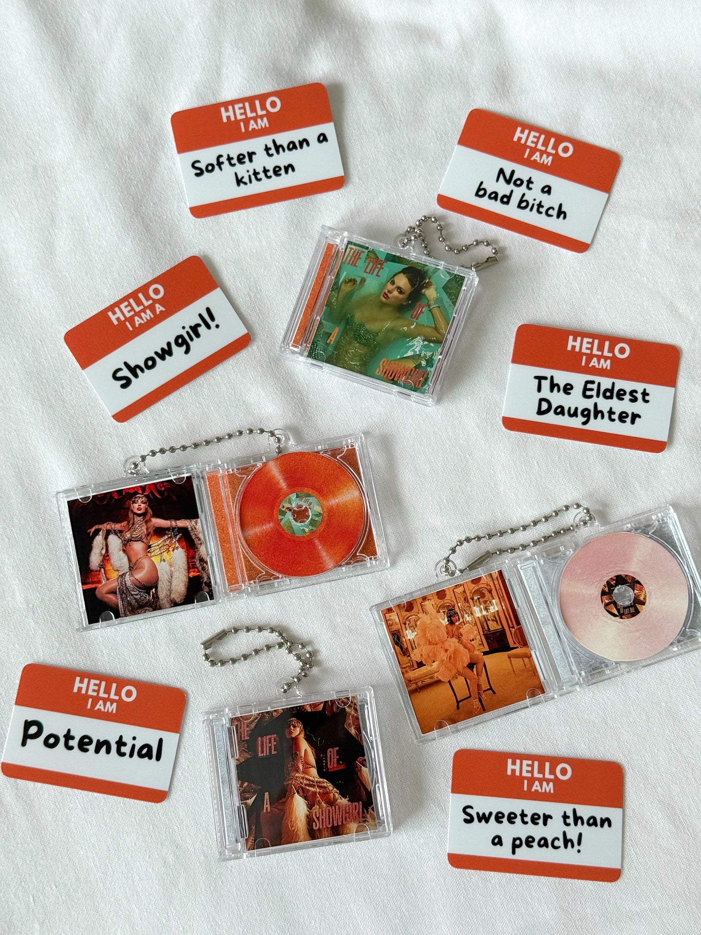 The Life of a Showgirl Nametag Sticker Pack