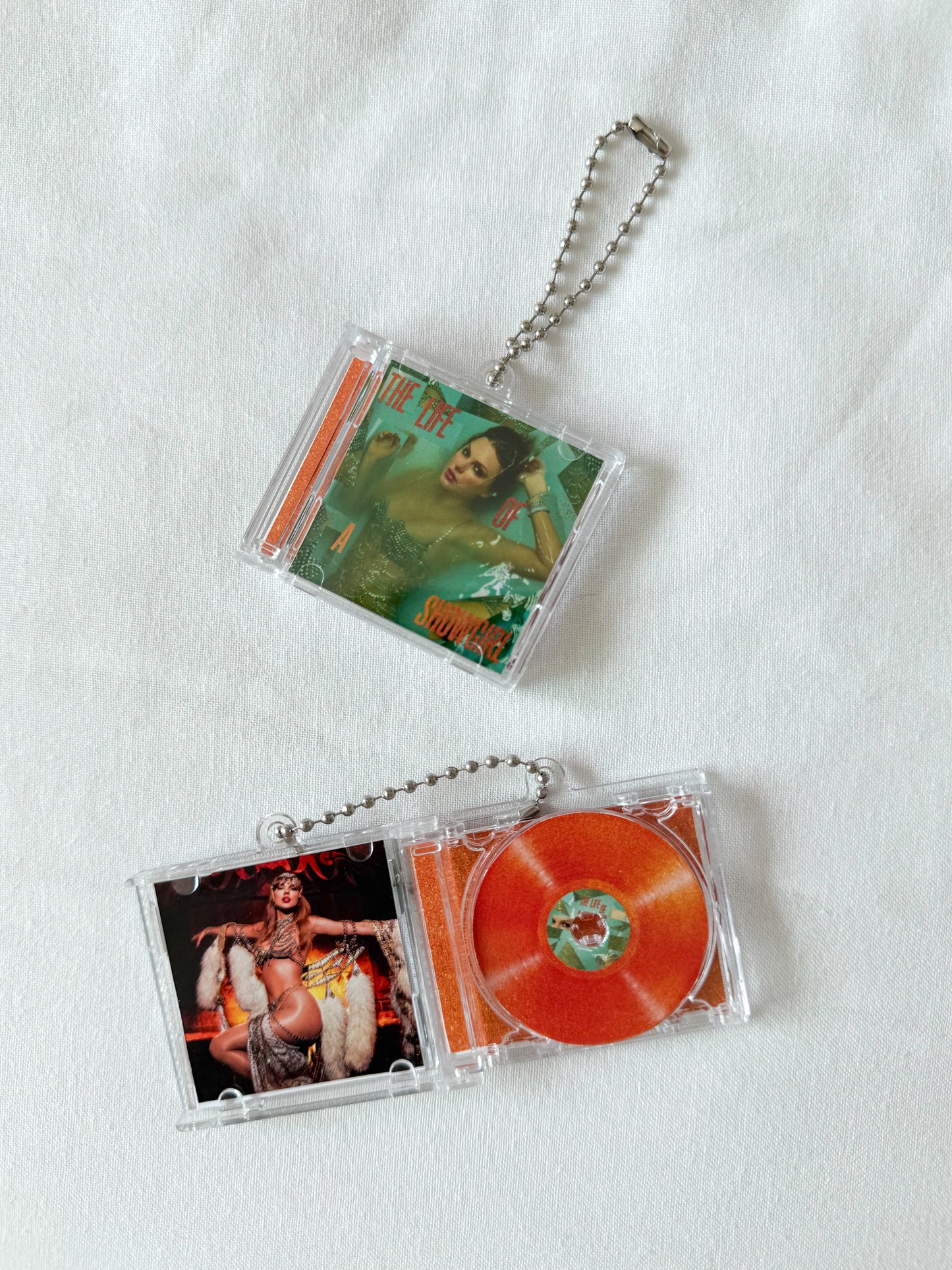 Life of a Showgirl: Sweat And Vanilla Perfume Mini Acrylic CD NFC Album Keychain