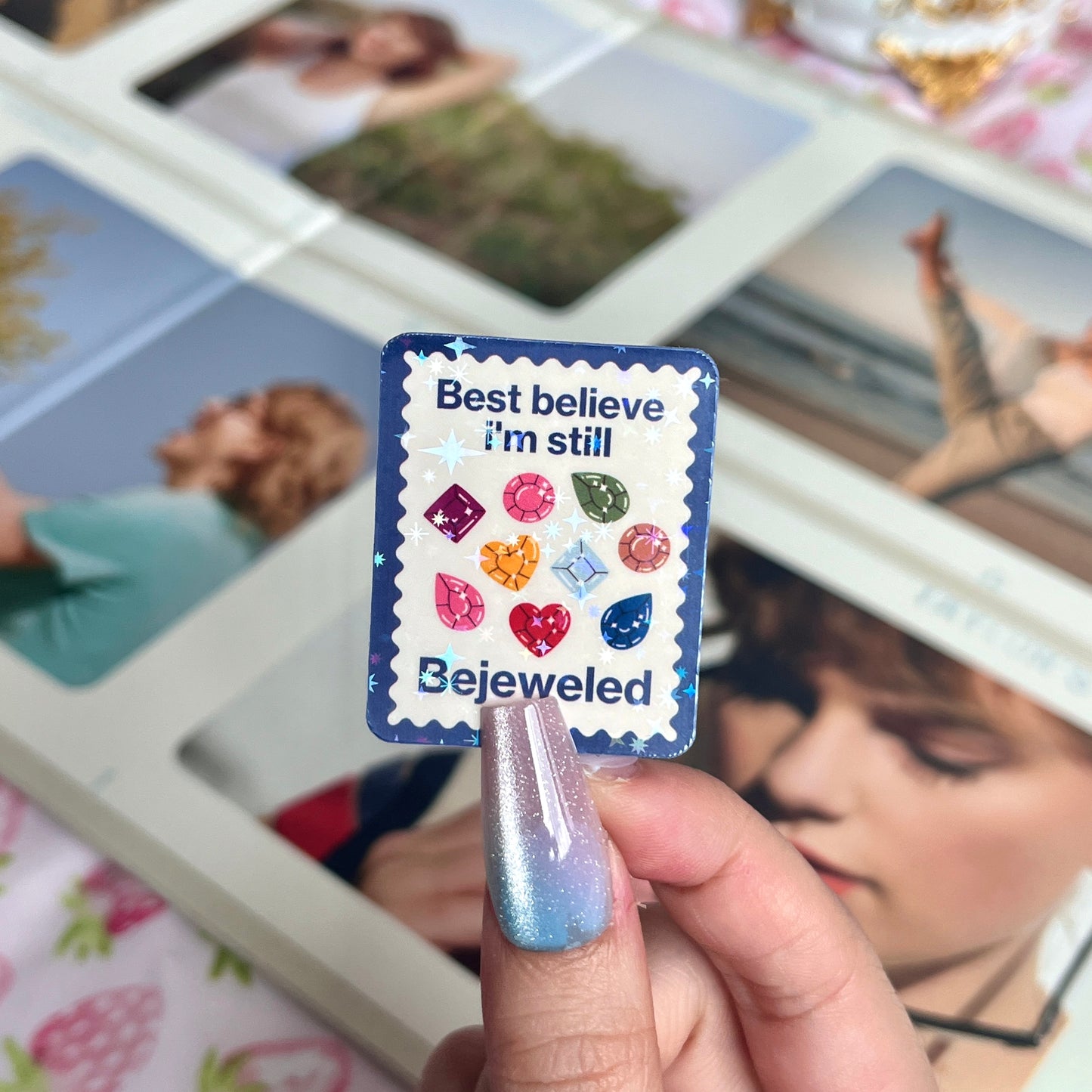 Autocollant de timbre Bejeweled