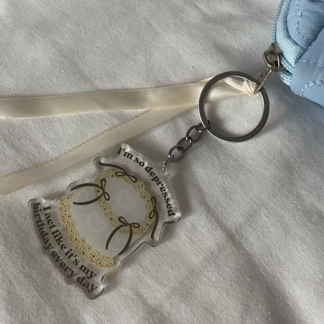 I Can Do It With A Broken Heart Cake Lyrics Keychain