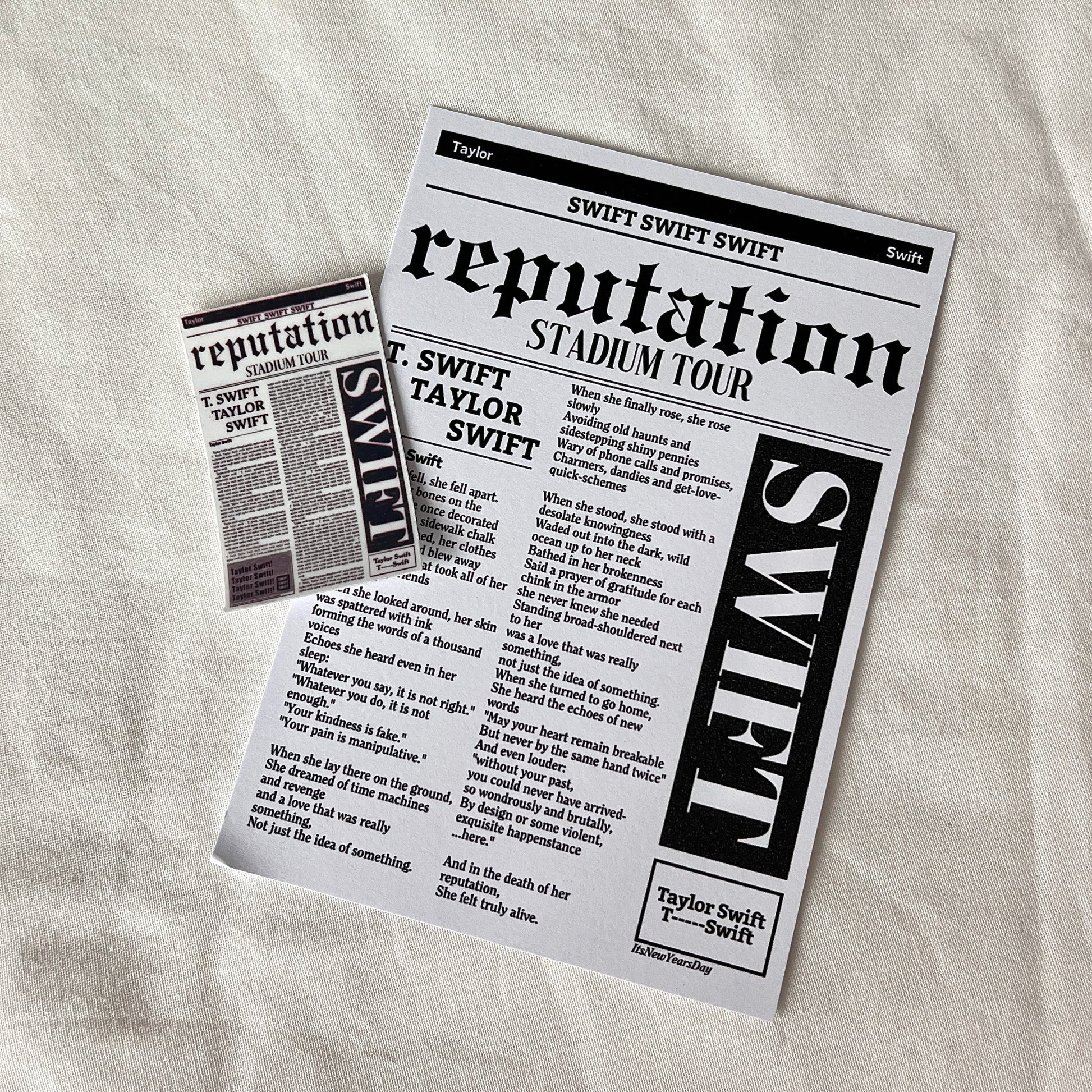 Taylor Swift Reputation Confetti Print Sticker | Fierce Gift for Proud ...