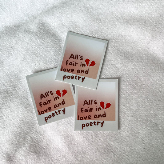 Love and Poetry Polaroid Sticker