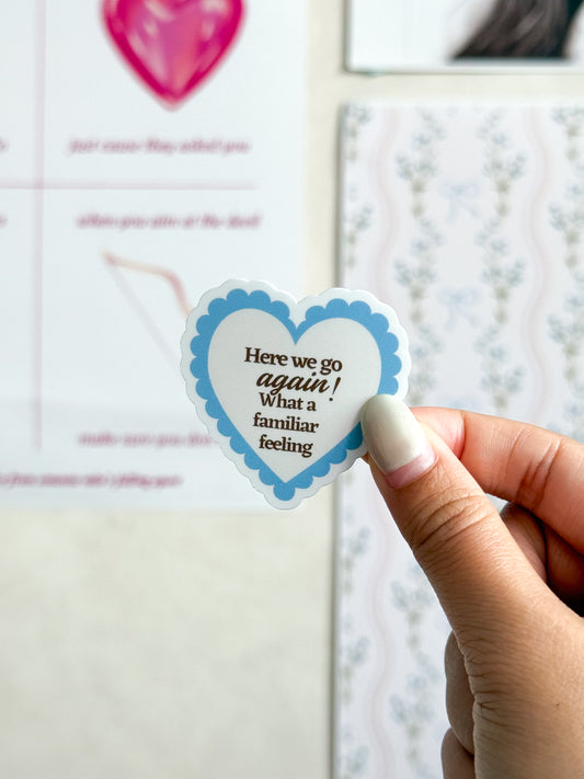 Here We Go Again Nobody's Son Sabrina Carpenter Vinyl Sticker