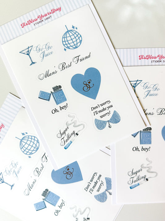 Sabrina Carpenter Man's Best Friend Set of 6 Sticker Sheet
