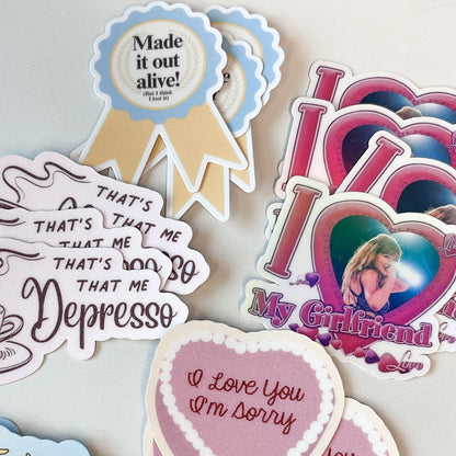 I Love You I'm Sorry Cake Vinyl Sticker