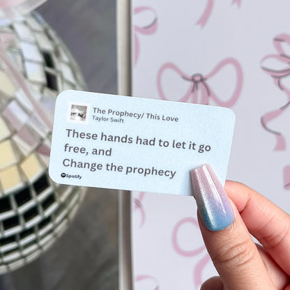 The Prophecy/This Love Spotify Lyrics Sticker