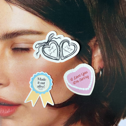 I Love You I'm Sorry Cake Vinyl Sticker