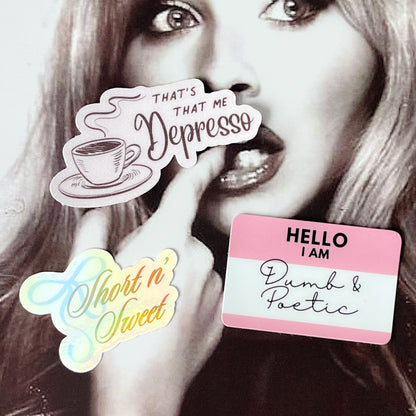 Dumb n Poetic Nametag Sticker