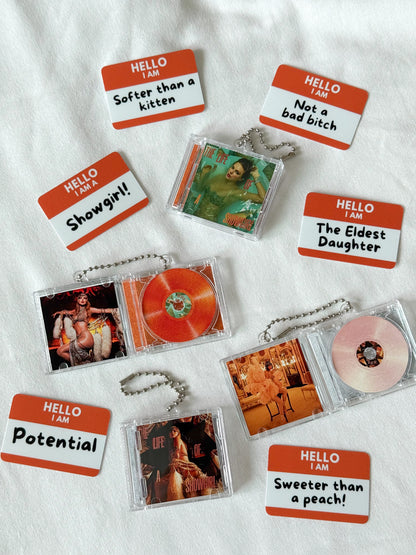 The Life of a Showgirl Nametag Sticker Pack