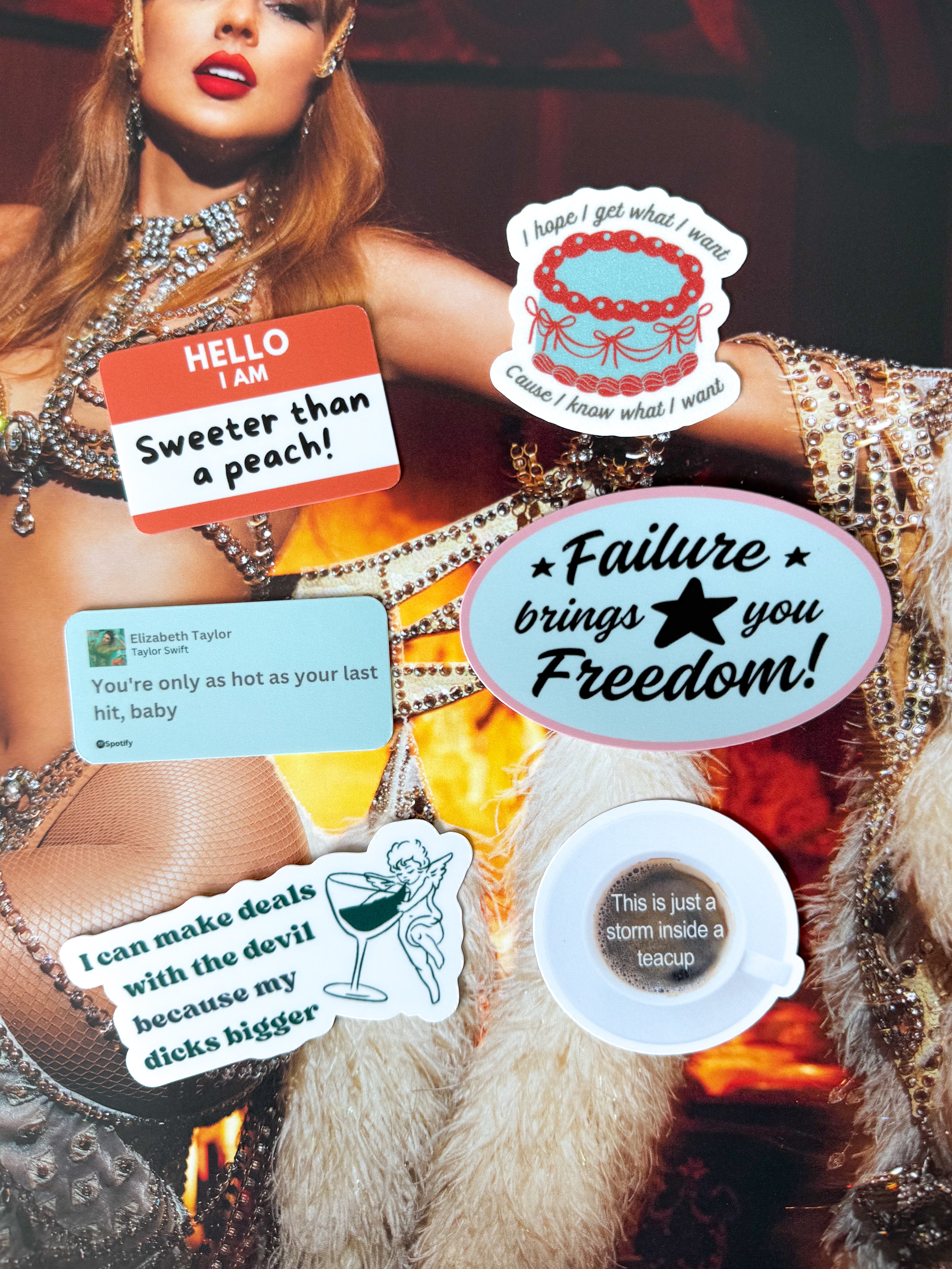 Father Figure The Life of a Showgirl Lyric Sticker