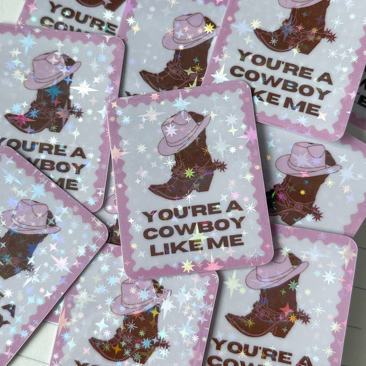 Cowboy Like Me Stamp Sticker