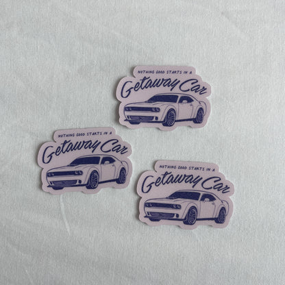 Pegatina para coche con mensaje "Escapada"