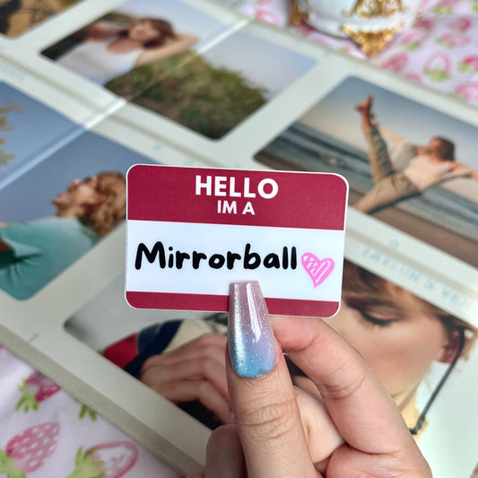 Mirrorball Nametag Sticker