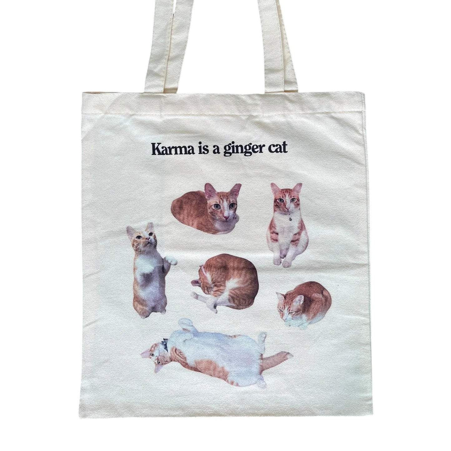 Karma is a Ginger Cat Tote Bag