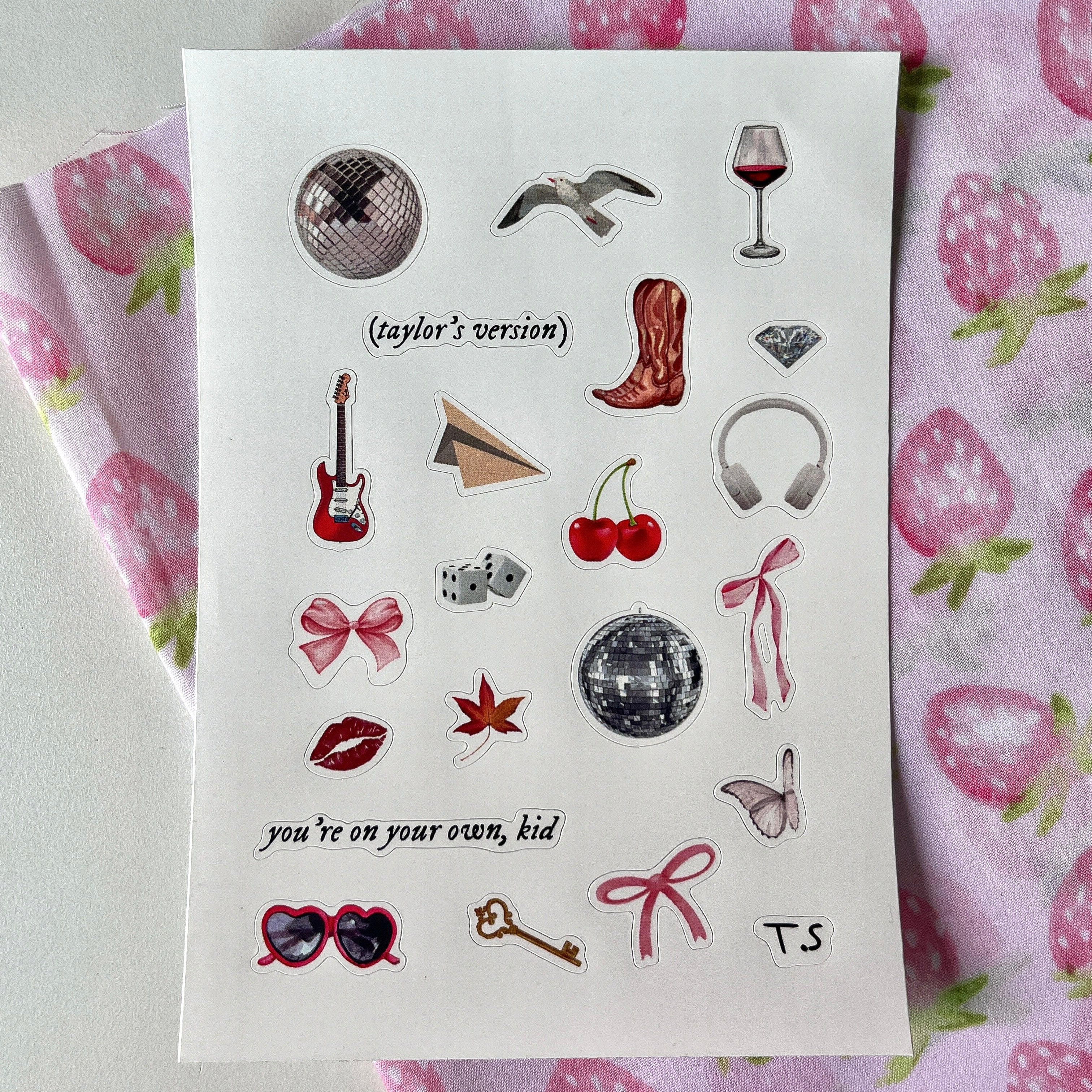 Swifty Sticker Taylor Swift Sticker Sheet | Cute Aesthetic Waterproof Stickers for ...