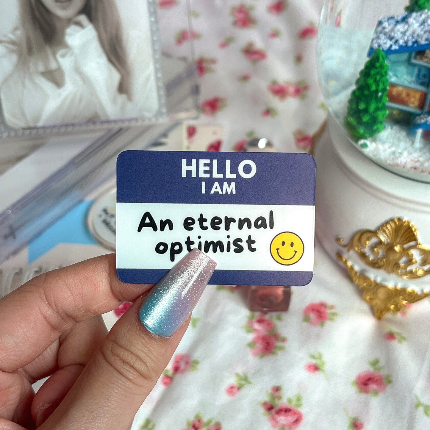 Eternal Optimist Nametag Sticker