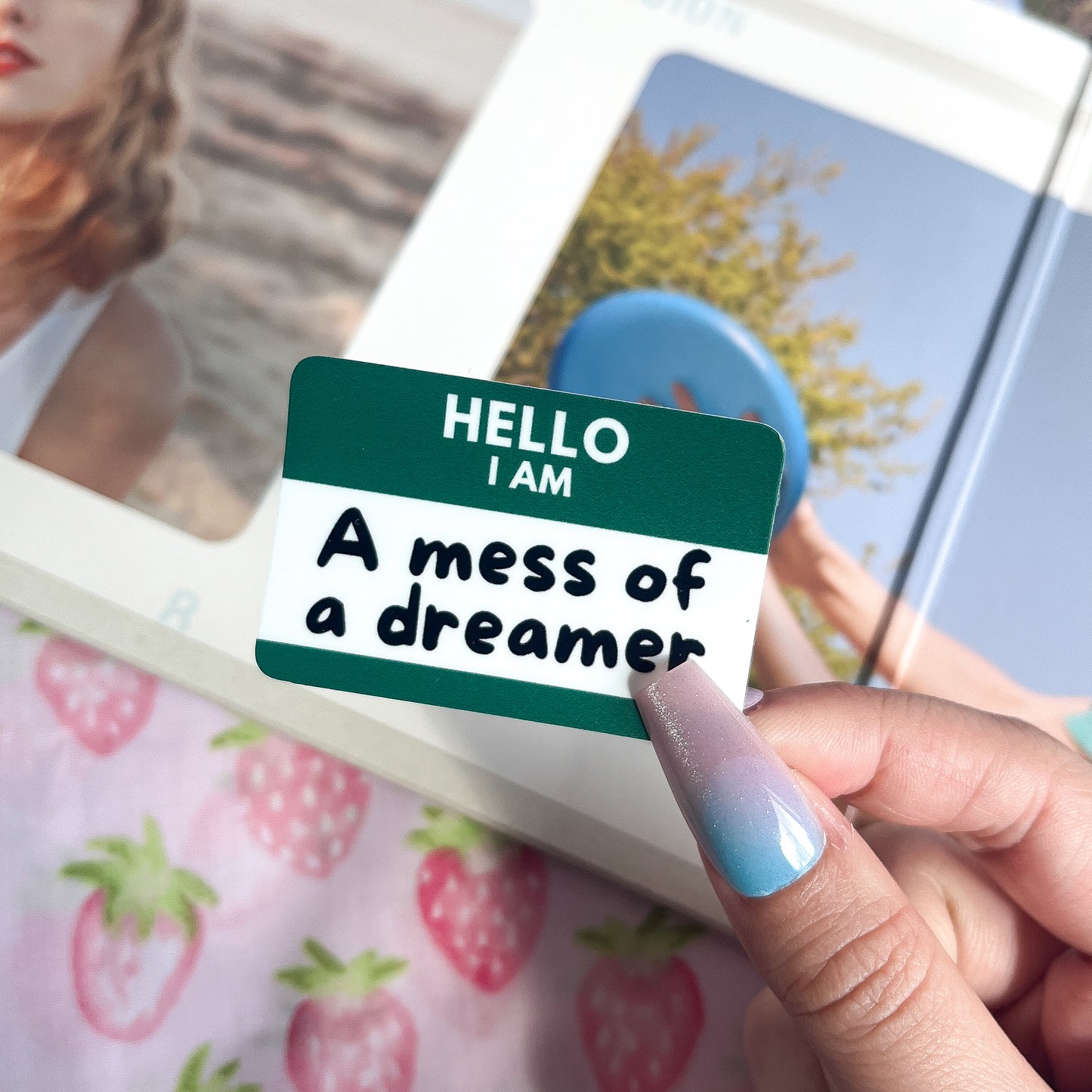 Mess Of A Dreamer Nametag Sticker