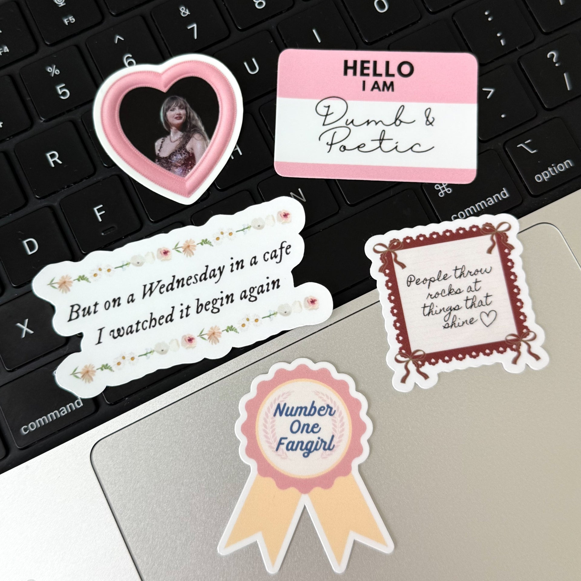 Begin Again Floral Lyric Sticker