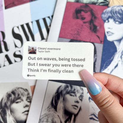 Clean/Evermore Spotify Lyrics Sticker