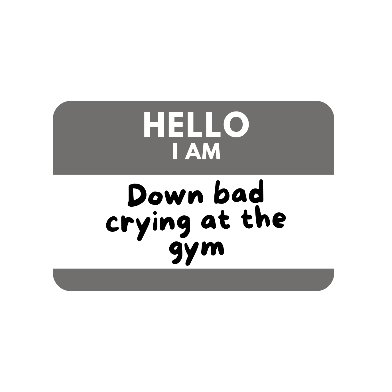 Down Bad Nametag The Tortured Poets Department Sticker