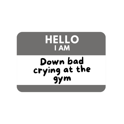 Down Bad Nametag The Tortured Poets Department Sticker